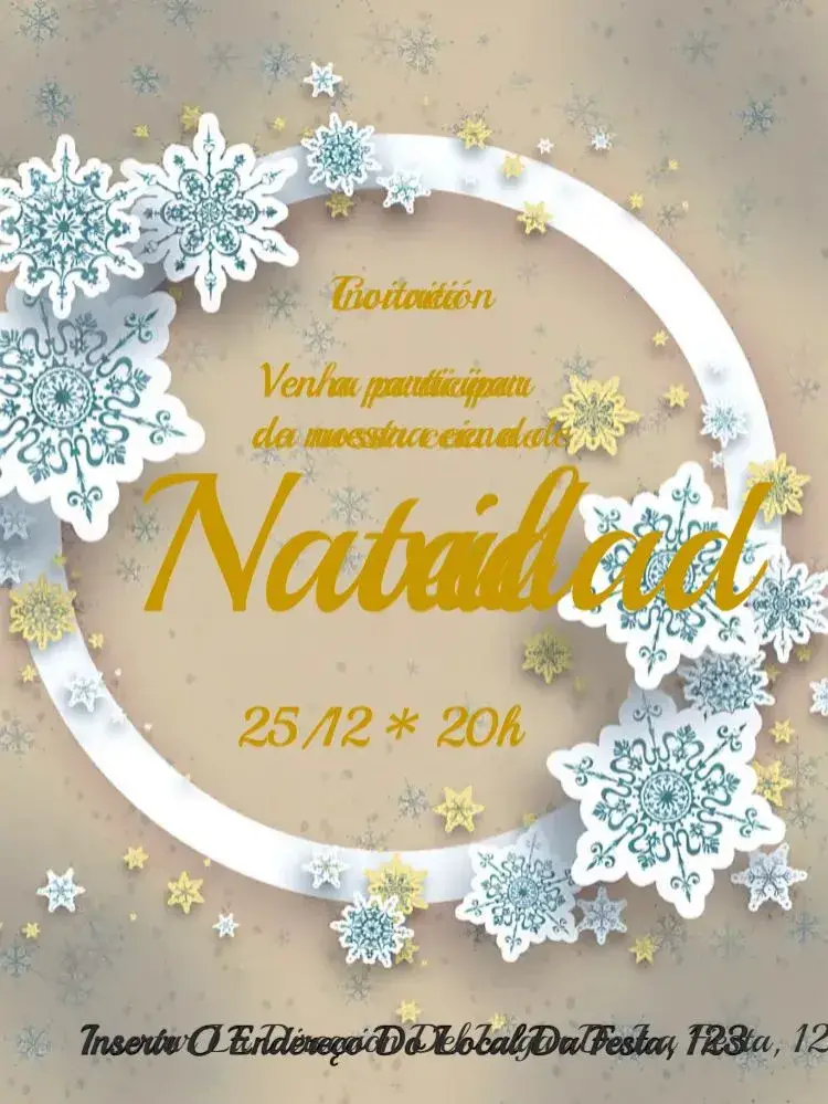 Invitación Navidad en Familia editable y personalizable