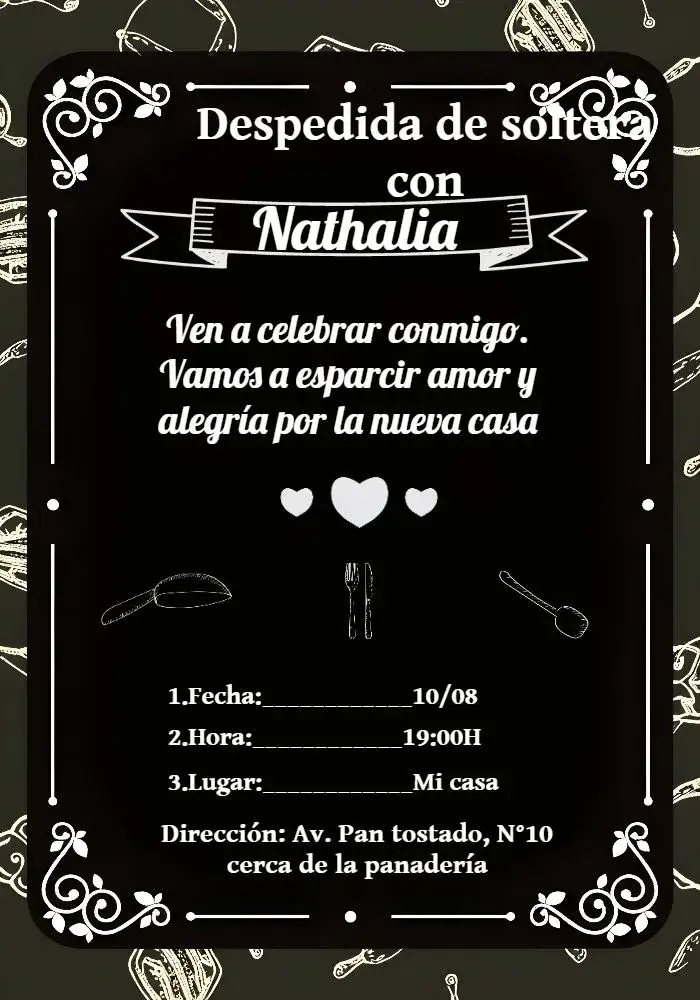 Invitación Despedida de soltera Pizarra Chalkboard Gris – tema Despedida de Soltera moderno, minimalista, quadro negro, gris, elegante, contemporáneo