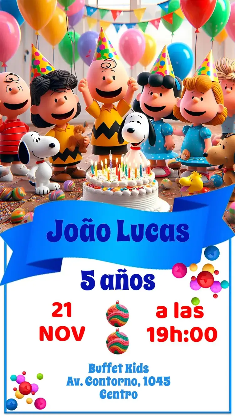 Invitación Snoopy