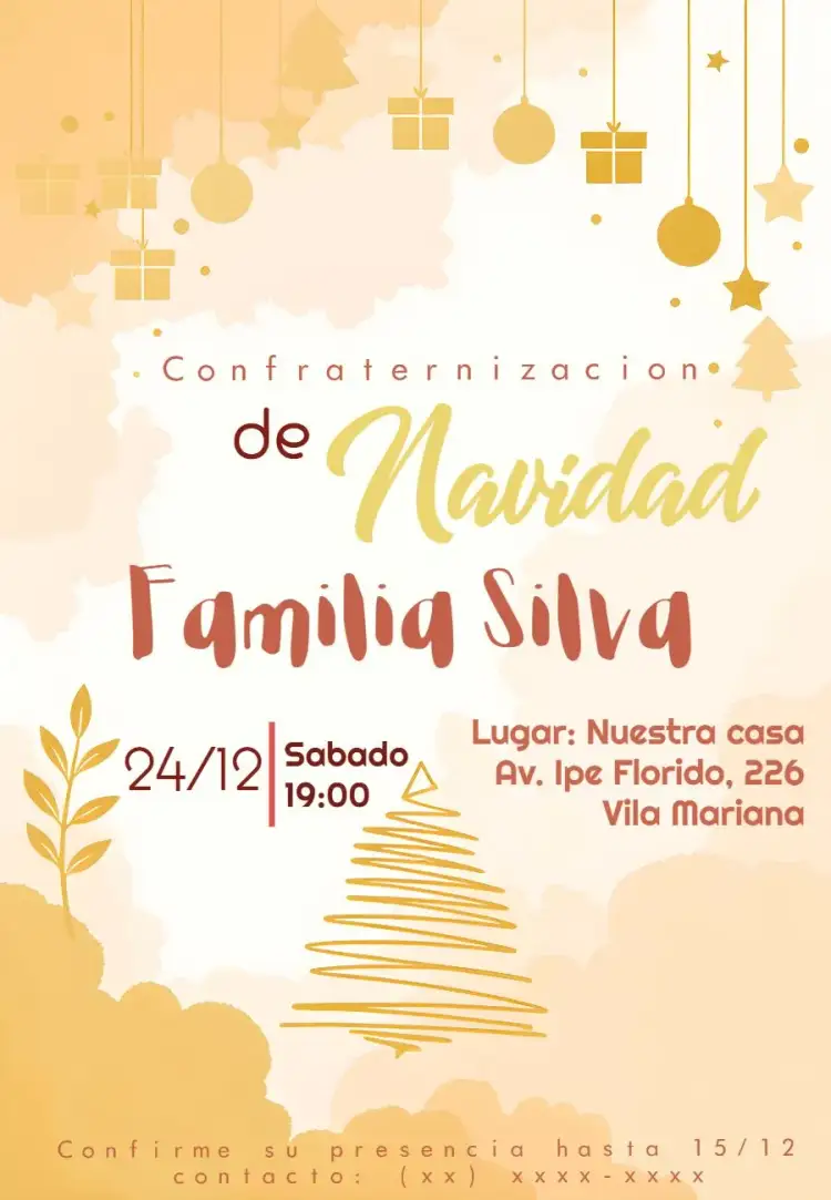 Invitación Cena De Navidad Colorida – tema Fechas Conmemorativas colorido, festivo, vibrante, modernizado, alegre, clásico