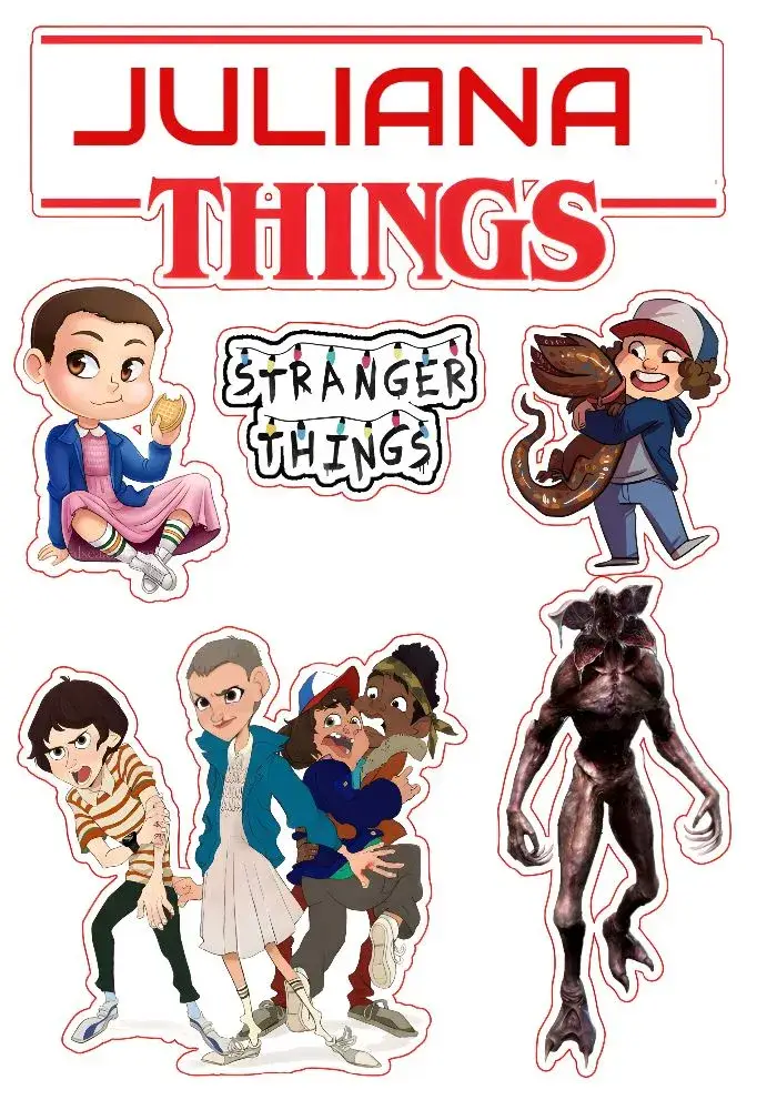 Invitación Topo De Pastel Stranger Things