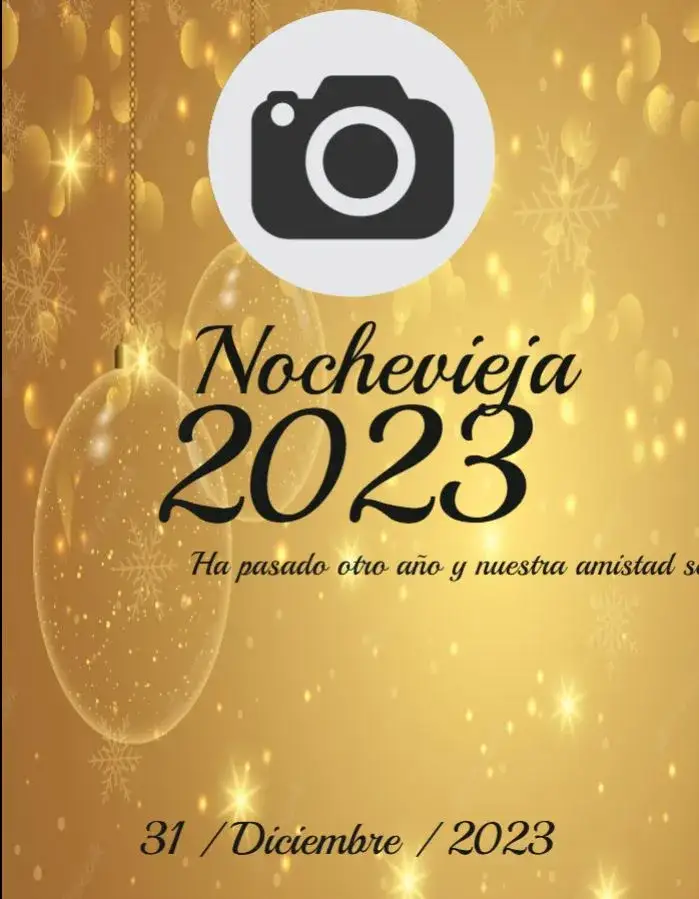 Invitación Reveillon Dorado Con Foto Nuevo – tema Cumpleaños Infantil dorado, estrellas, fiesta temática, moderno, brillo, celebración