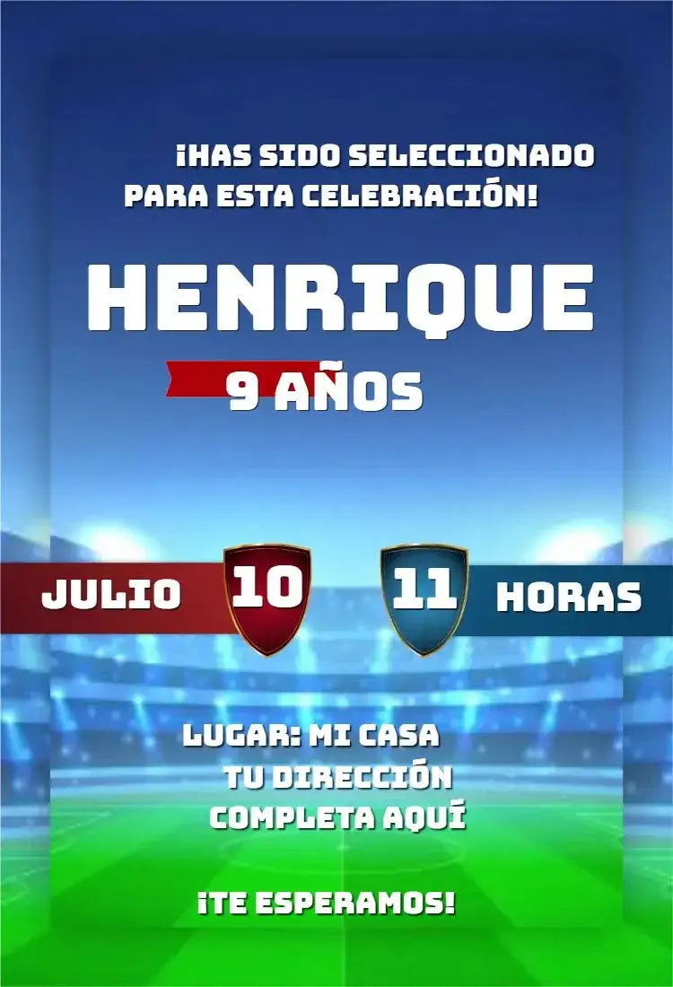 Invitación Fútbol 3
