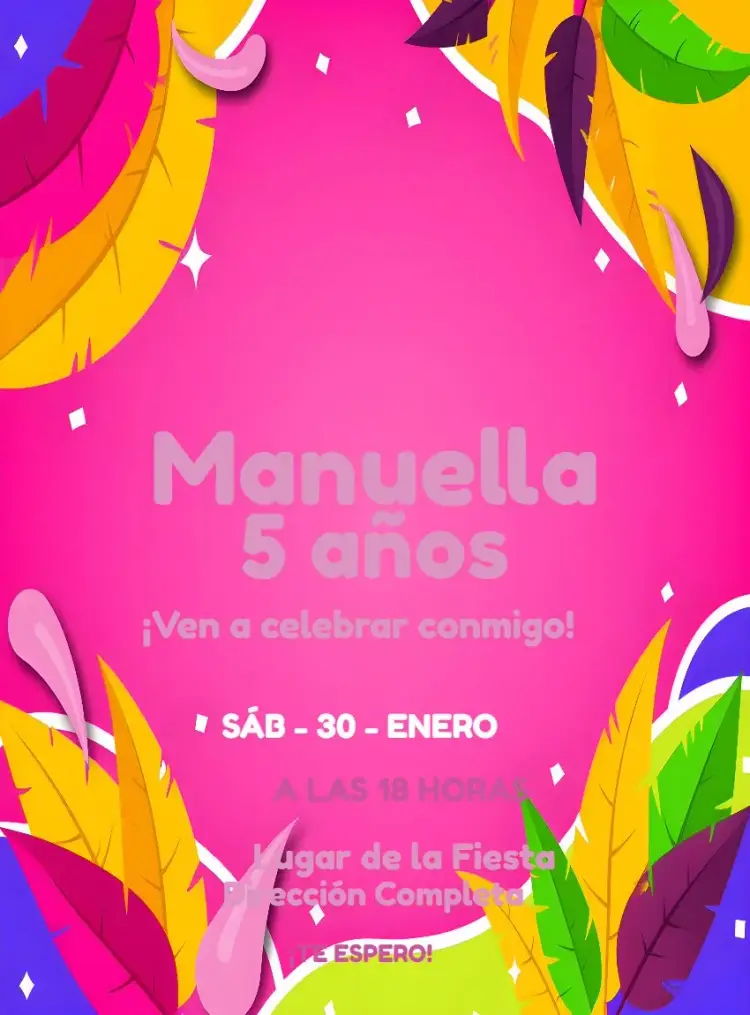 Invitación Pedrita Y Bambam Rosa editable y personalizable