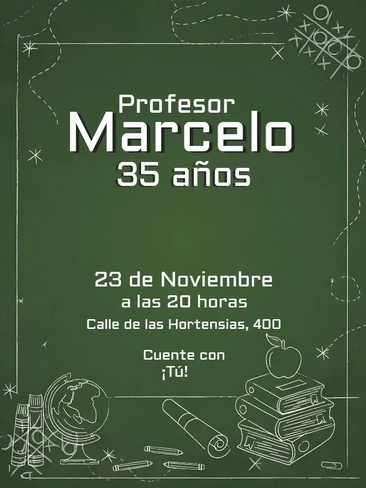 Invitación Profesor Pizarra