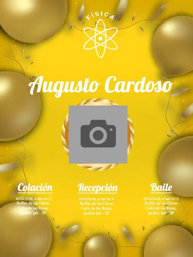 Graduación Física Con Foto Física