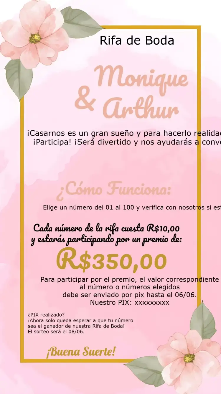 Té Rifa Boda Floral Ítems