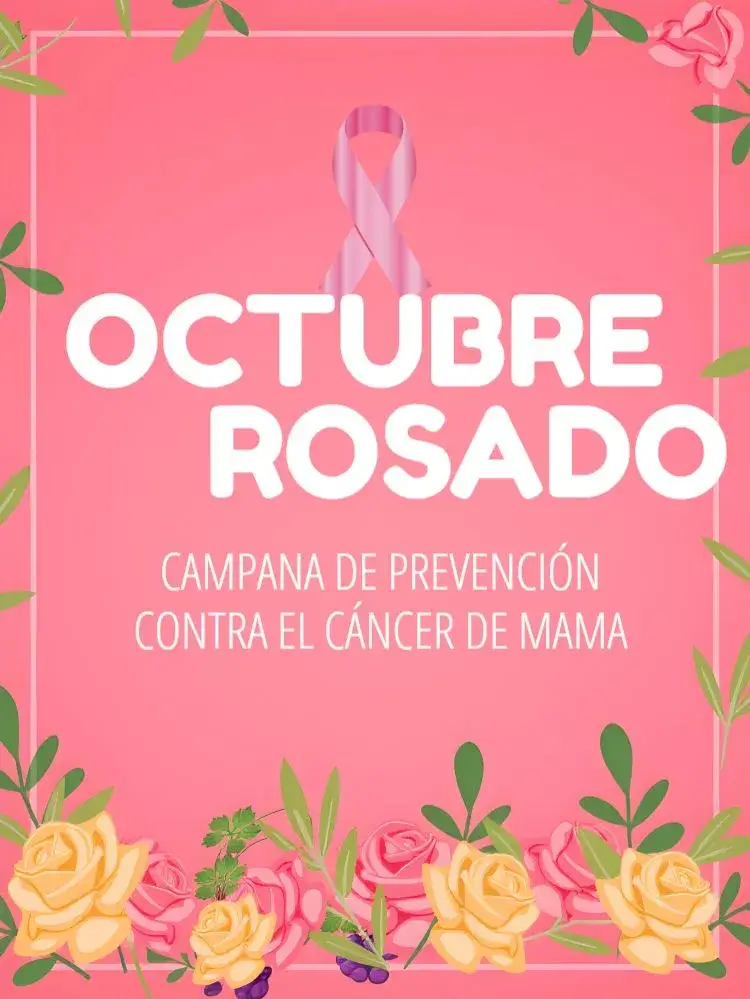 Invitación Publicación Para Autoexamen de Octubre Rosa editable y personalizable