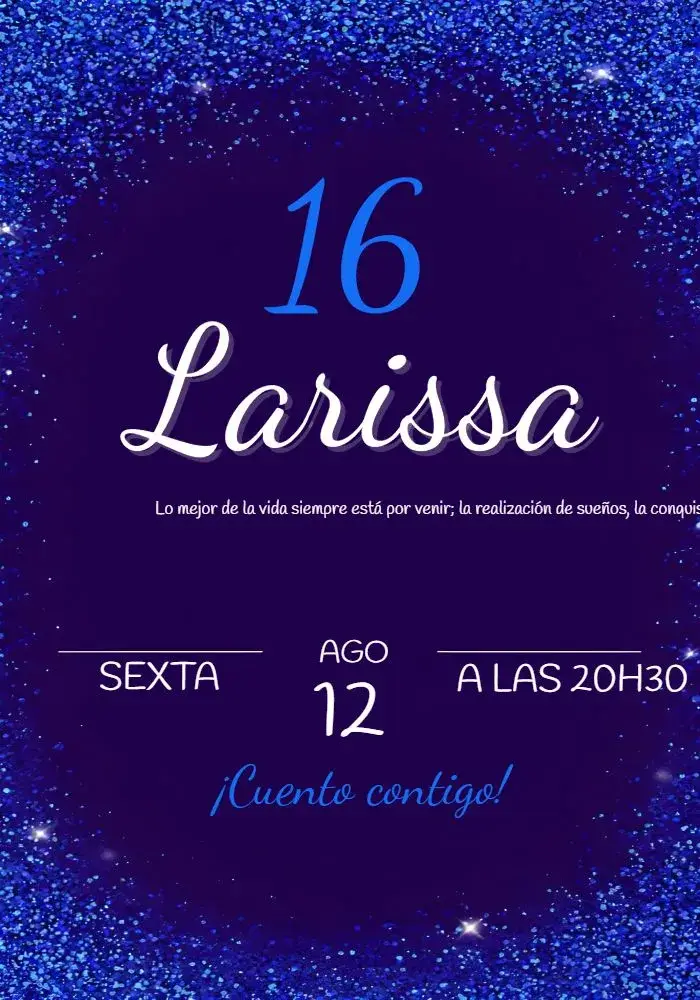Invitación 15 Años Marrón
