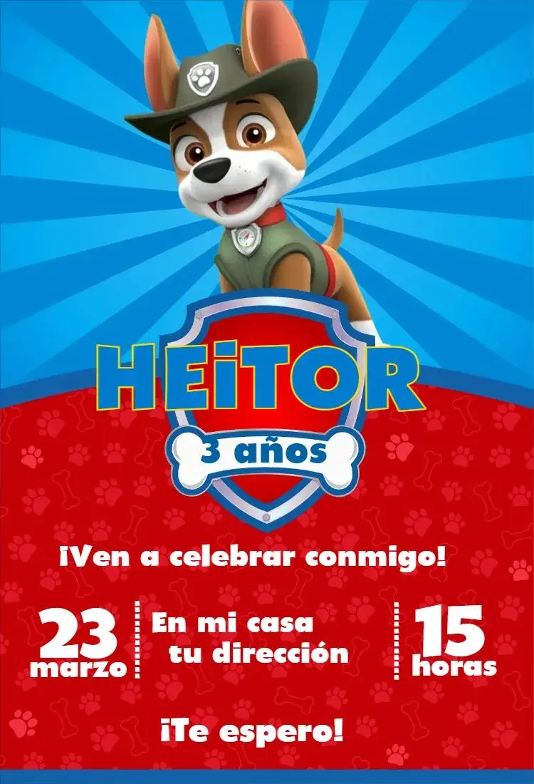 Invitación Patrulla Canina 12