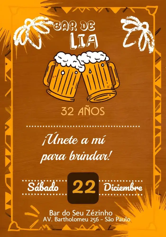 Invitación Bar de Adultos