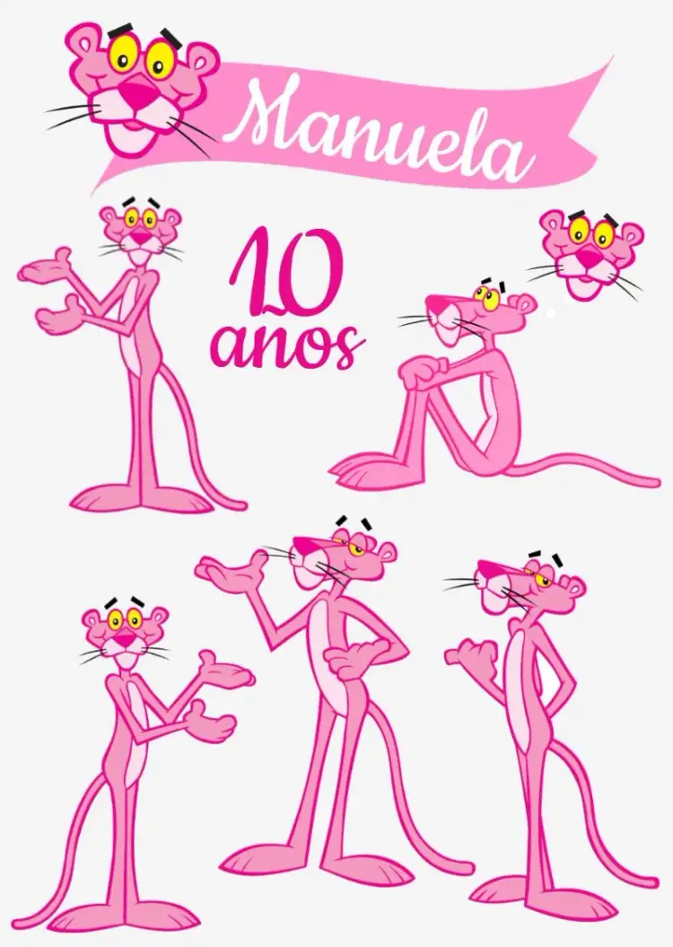 Invitación Topo Bolo Pantera Cor De Rosa