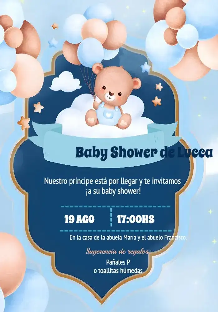 Baby Shower Oso Globo