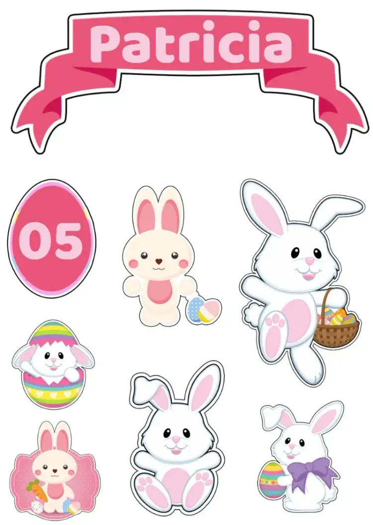 Invitación Topo De Pastel Pascua Conejo