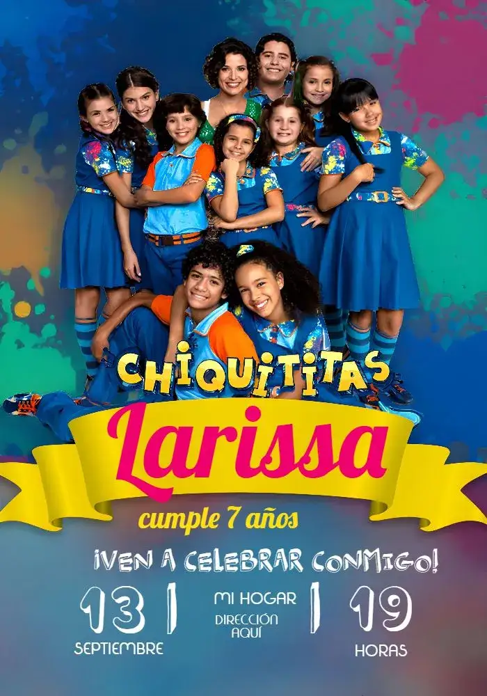 Invitación Chiquititas Colorido – tema Más buscados colorido, divertido, infantil, lúdico, animado