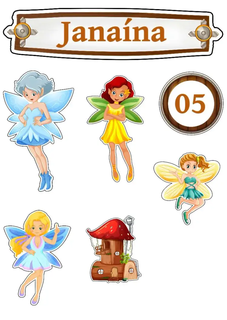 Invitación Topo De Pastel Hadas Casa – tema Topper de torta encantado, medieval, colorido, fantasía, lúdico