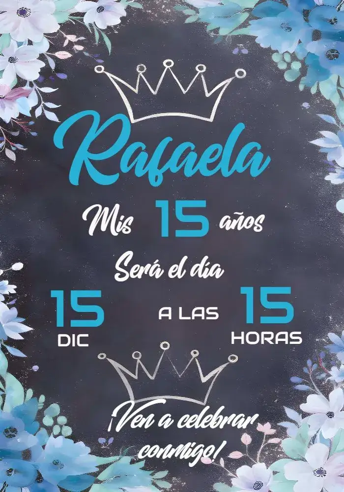 Invitación 15 Años Floral Marrón – tema 15 años floral, elegante, marrón, sostenible, moderno
