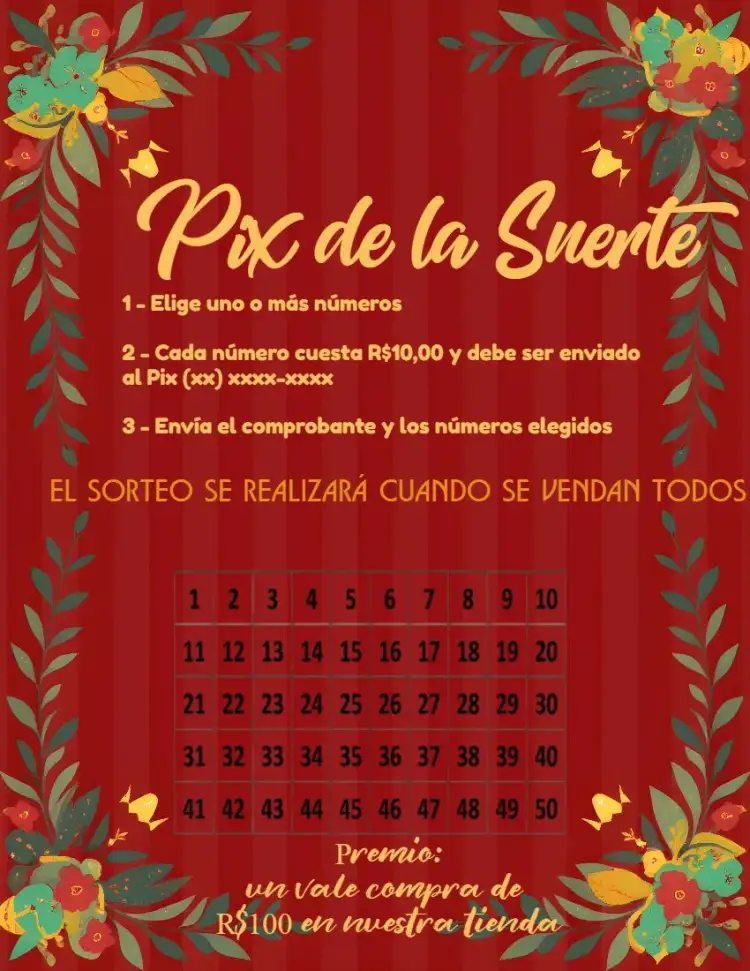 Invitación Pix De La Suerte De Navidad Rojo – tema Cartones rojo, verde, dorado, multicolor, festivo, moderno