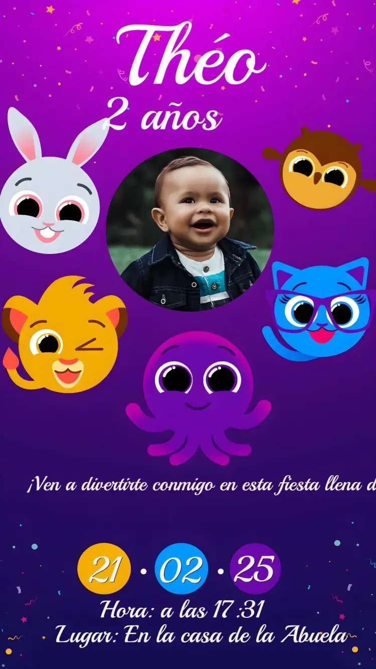 Invitación Bolofofos Con Foto Queso