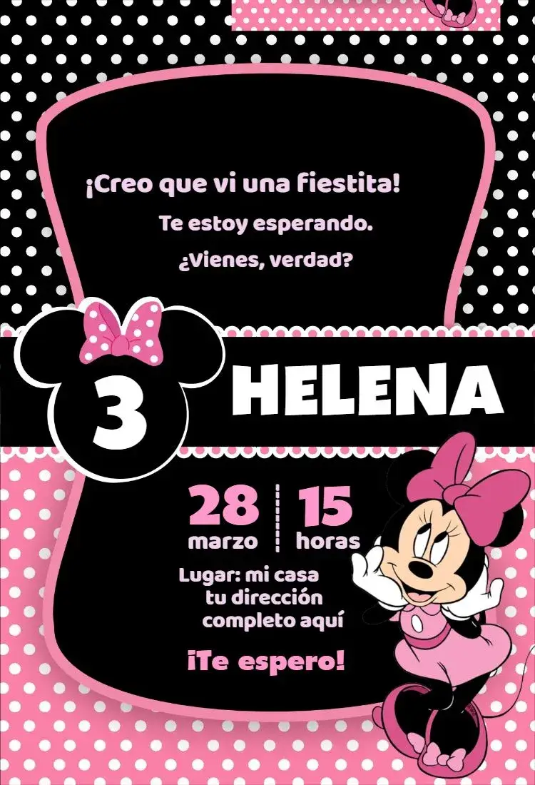 Invitación Minnie 6