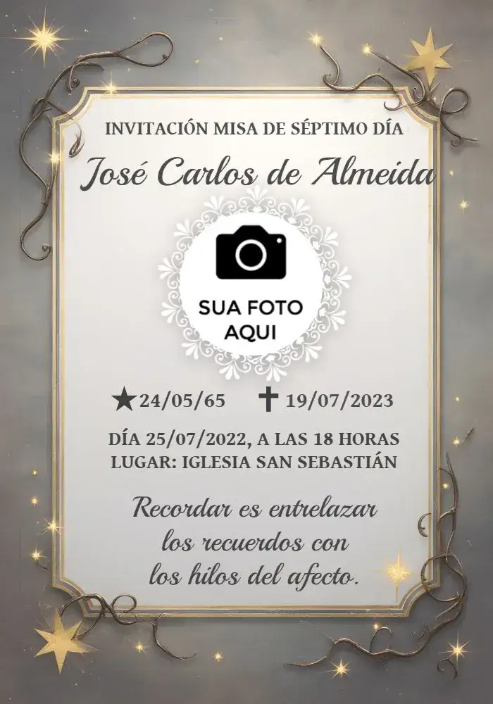 Invitación Misa De 1 Año Fallecimiento Blanco – tema Fechas Conmemorativas minimalista, elegante, sereno, blanco, gris, aconchegante