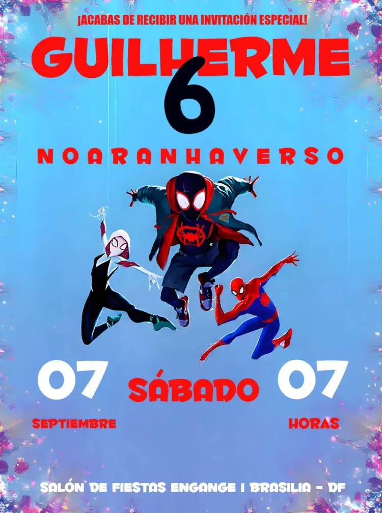 Invitación Hombre Araña A Través Del Arañaverso Man