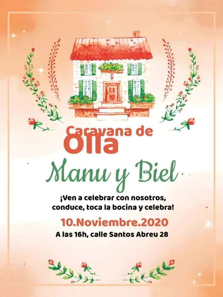 Invitación Caravana De Flores en Casa