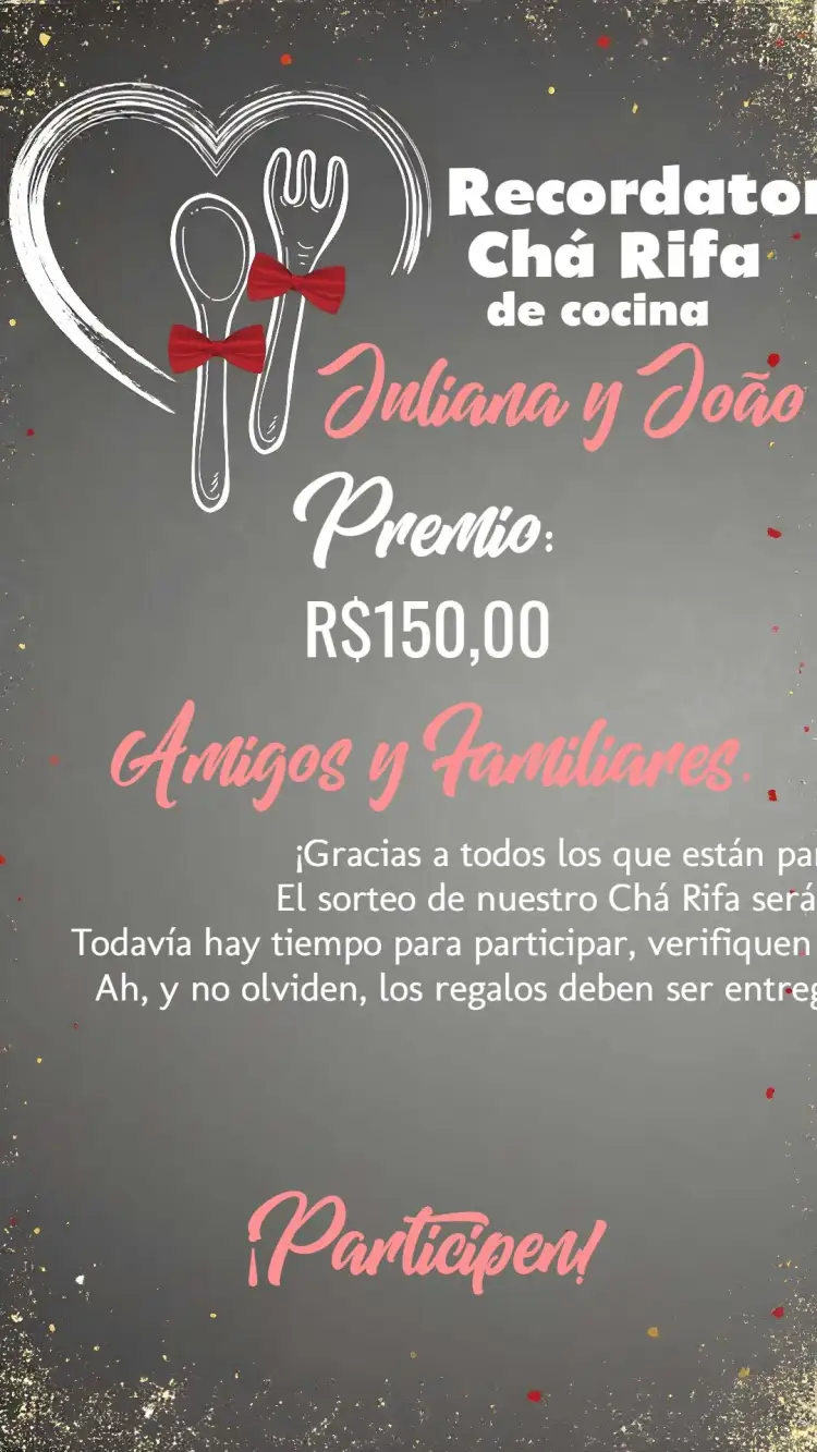 Invitación Recordatorio De Tómbola de Cocina Pizarra Tiza Pizarra – tema Despedida de Soltera pizarra, tiza, moderno, divertido, colorido, temático