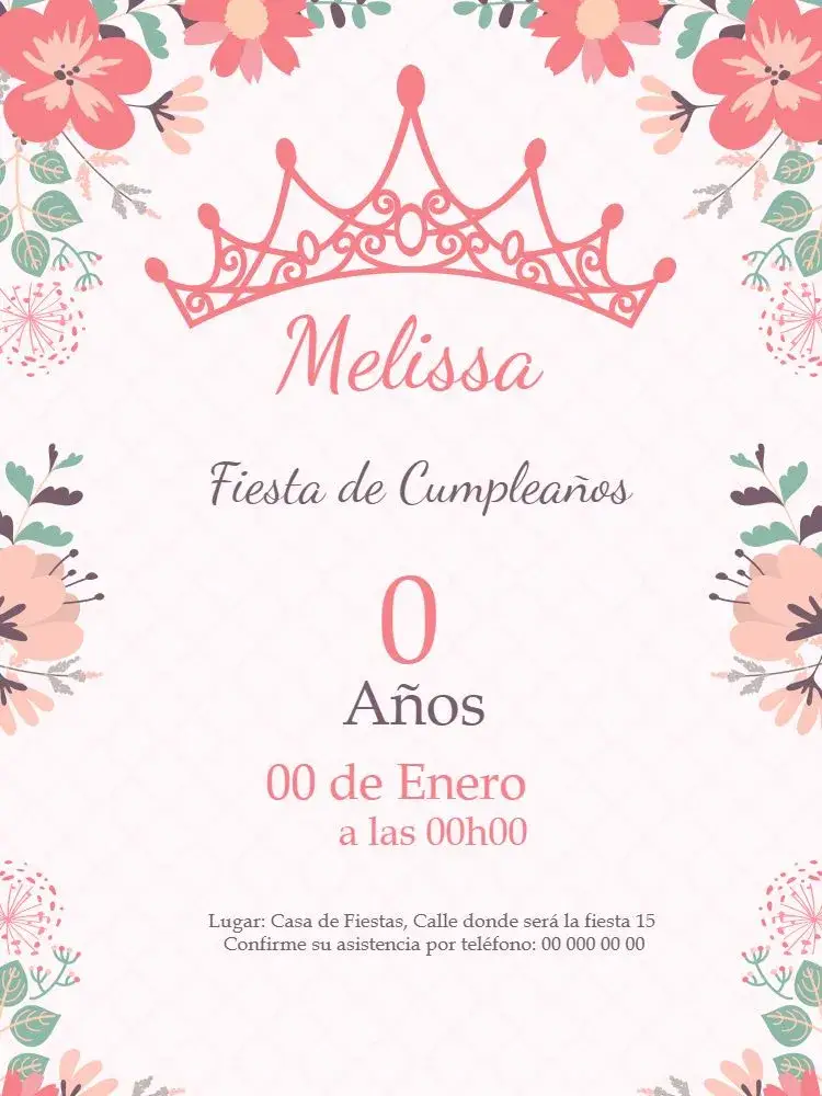 Invitación Princesa Personalizado