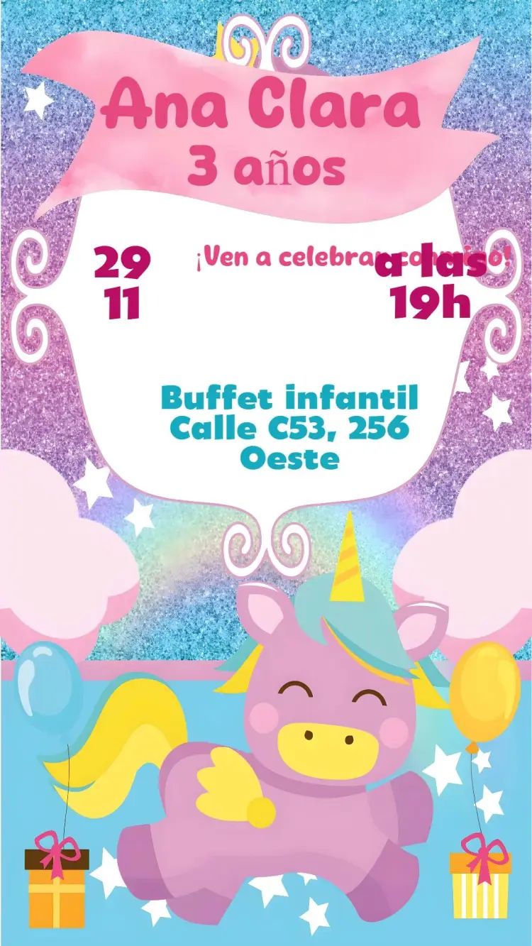 Invitación Unicornio