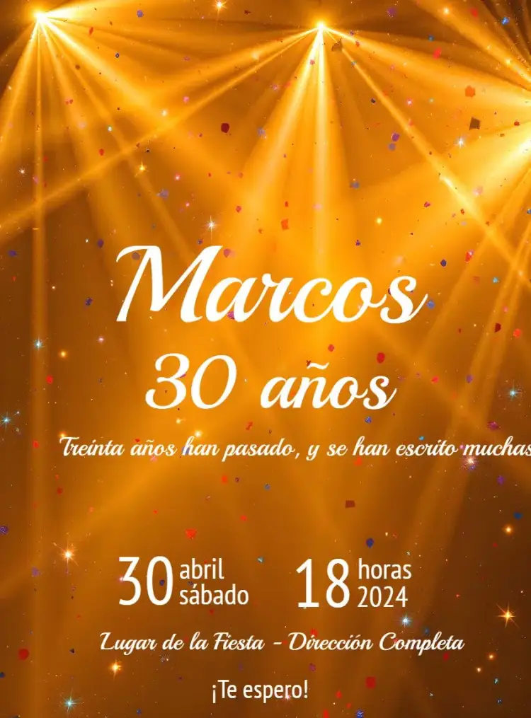 Invitación Balada Luces Trago