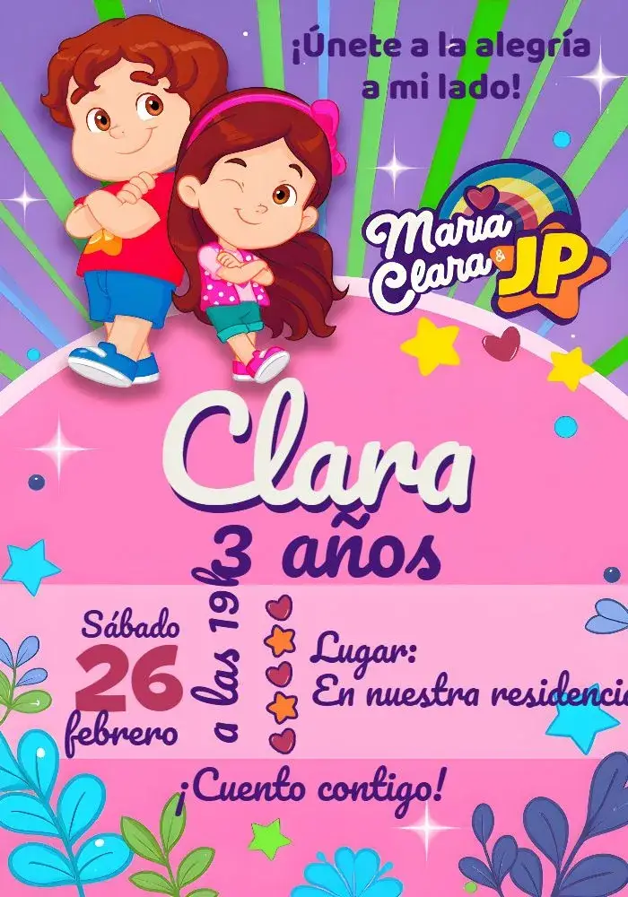 Invitación Maria Clara y JP