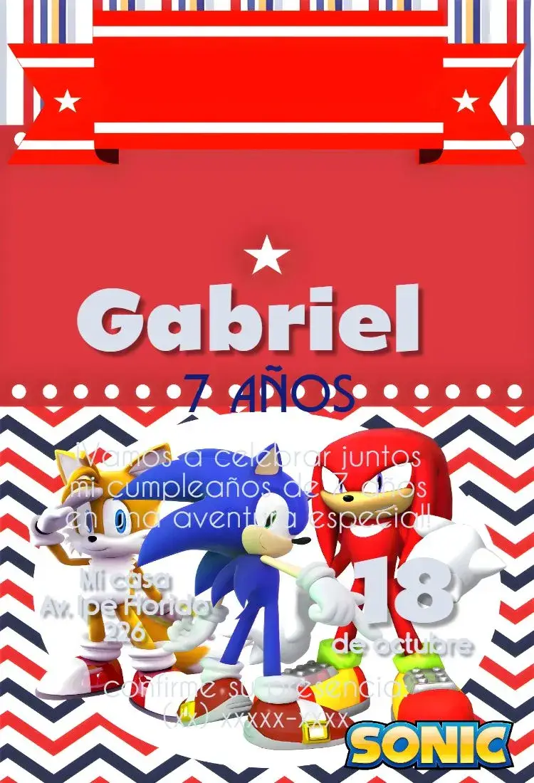 Invitación Sónico