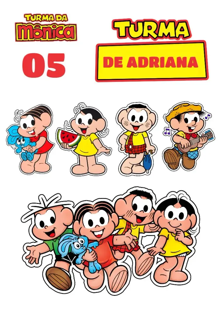 Invitación Topo De Pastel Turma Da Mônica Negro editable y personalizable