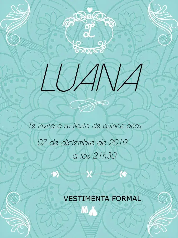 Invitación 15 Años Fiesta Tiffany