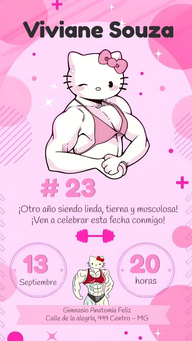 Invitación Hello Kitty Adulto
