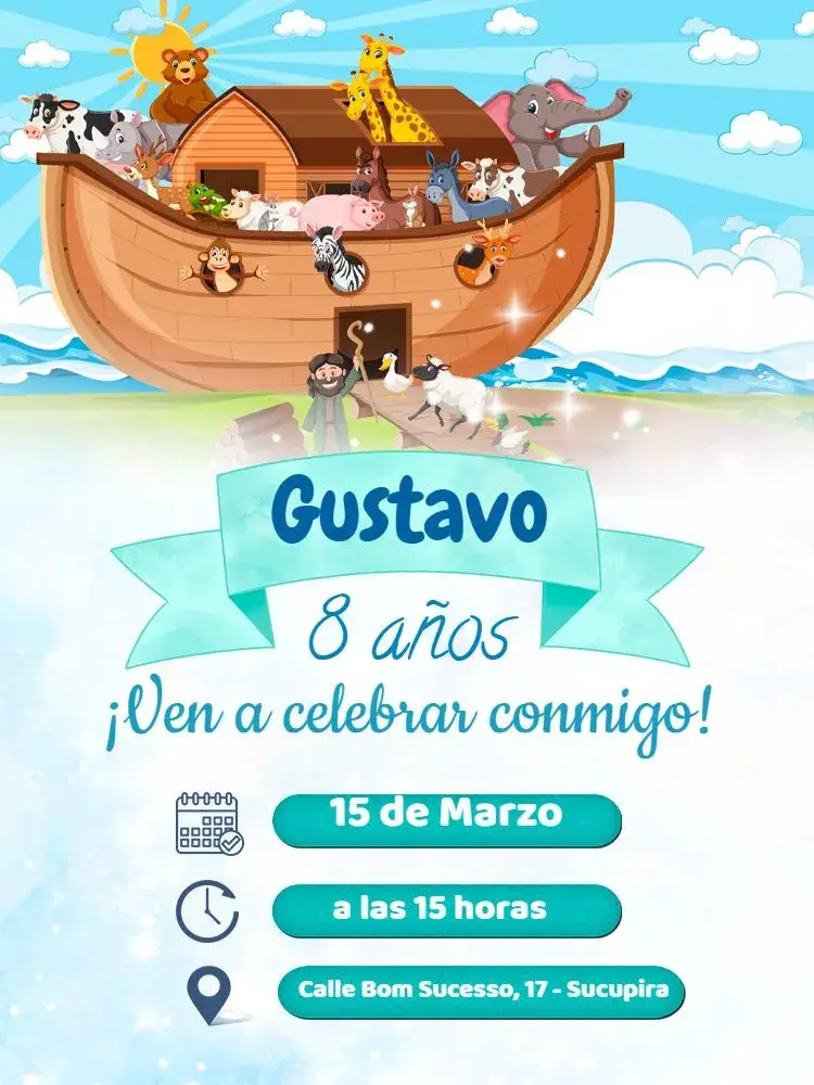 Invitación Arca De Noé