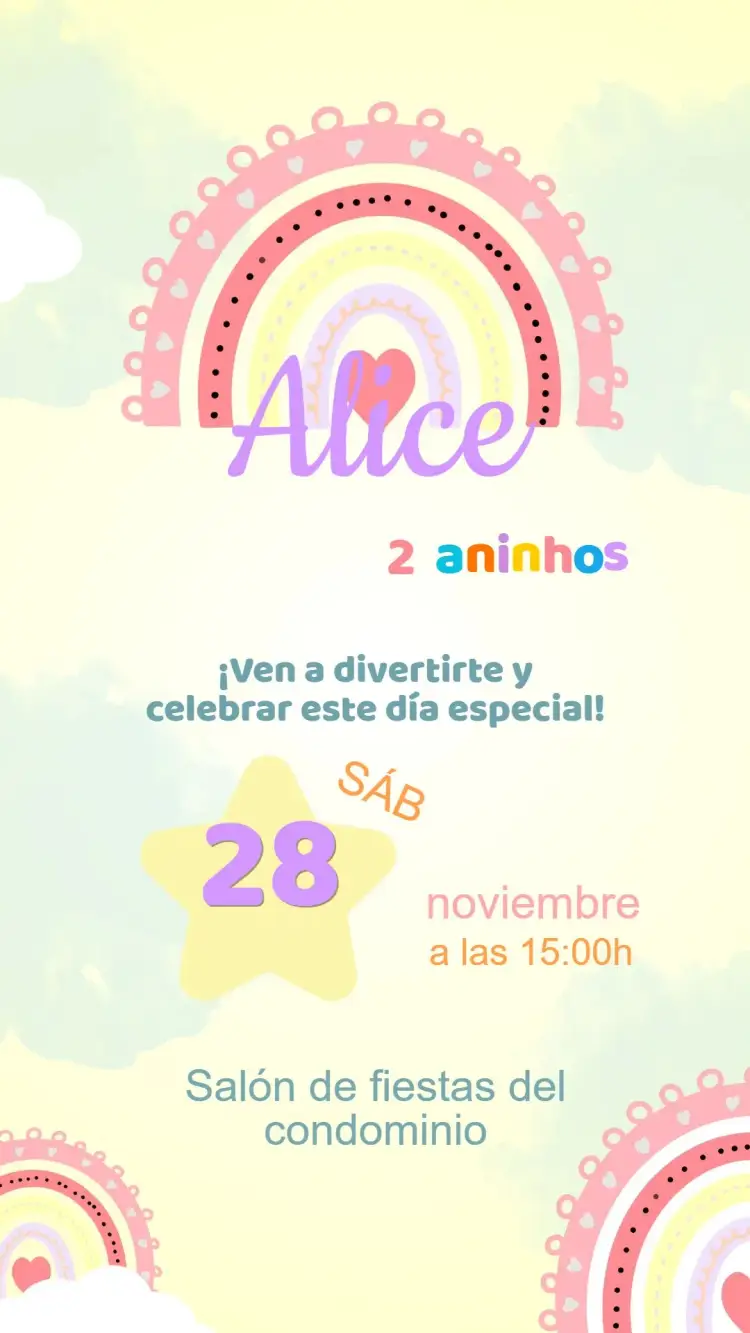 Invitación Cumpleaños Boho