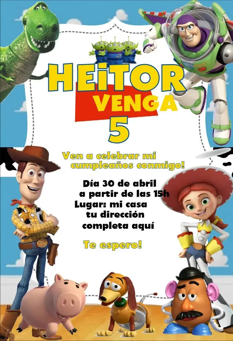 Invitación Toy Story 1