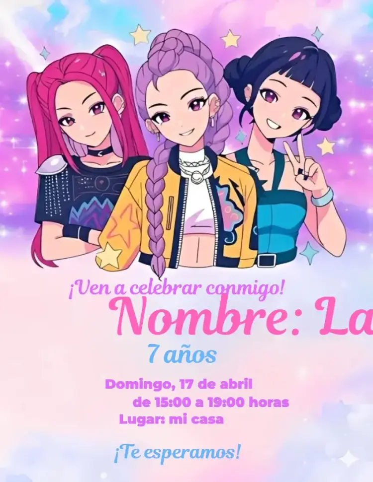 Invitación Guerreras del Kpop 6
