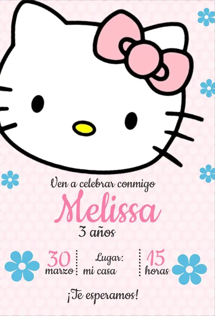 Invitación Hola Kitty 9