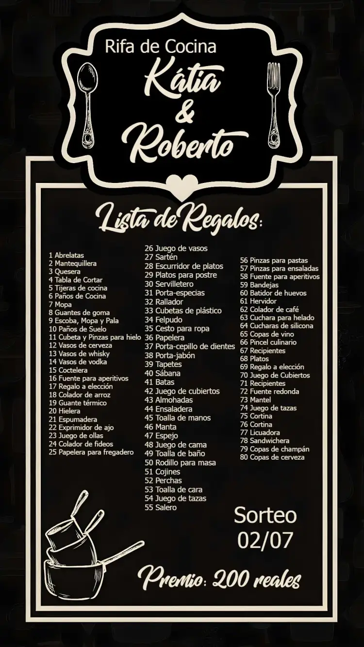 Invitación Té Rifa De Cocina Gris – tema Despedida de Soltera gris, pizarra, moderno, minimalista, elegante