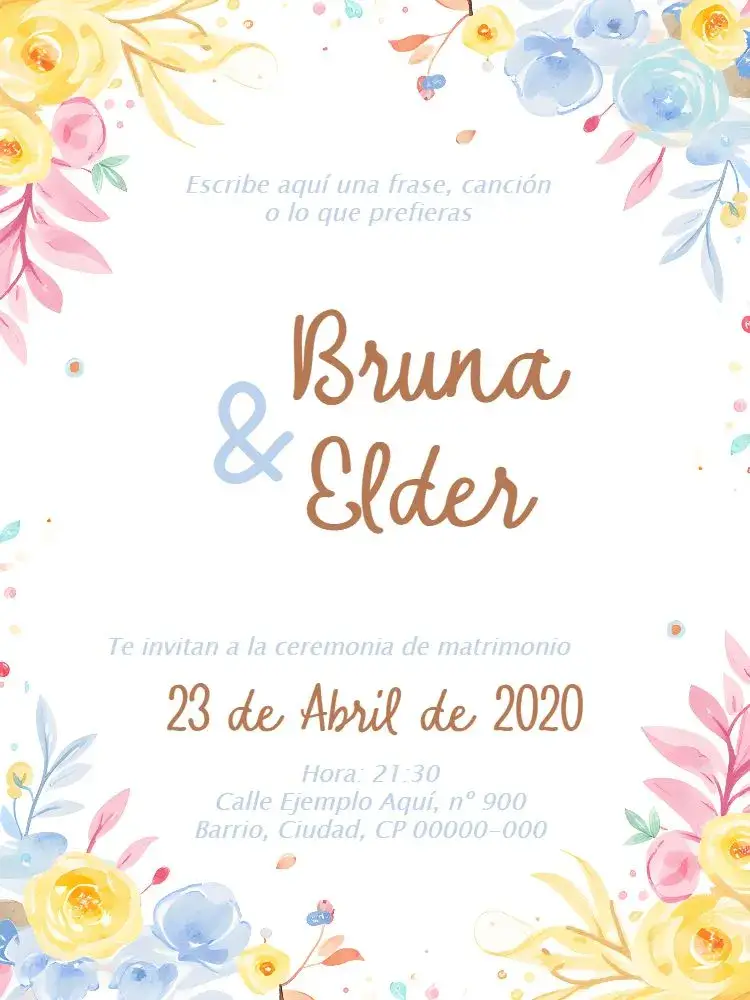 Invitación Boda Floral Blanca