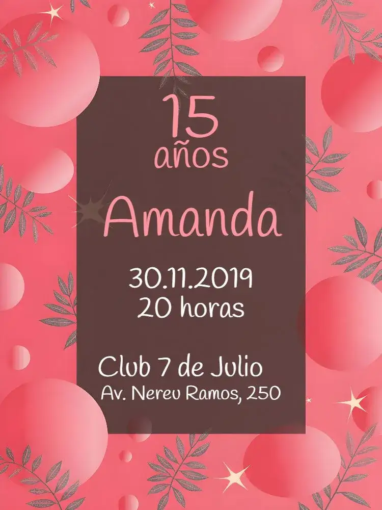 Invitación Moderno - Negro Blanco Y Rosa 15 – tema 15 años moderno, elegante, minimalista, negro y rosa, contemporáneo, estiloso