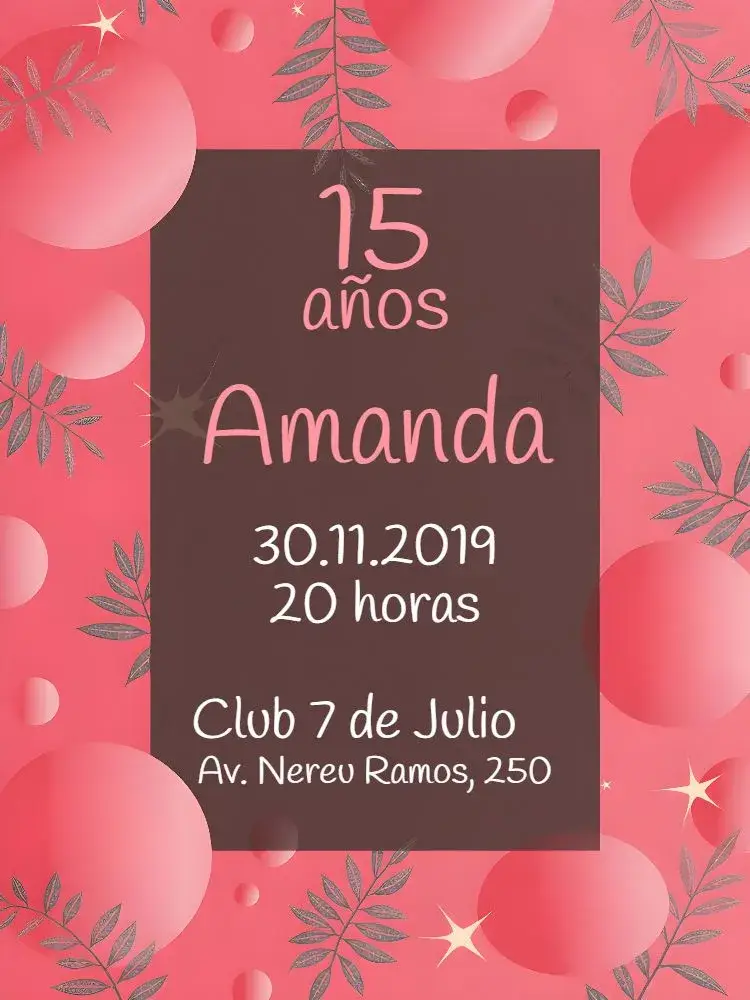 Invitación Moderno - Negro Blanco Y Rosa 15
