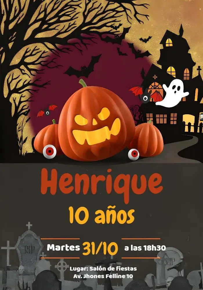 Invitación Día de Halloween