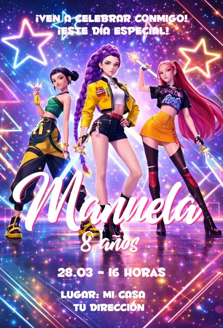 Invitación Guerreras del Kpop 18
