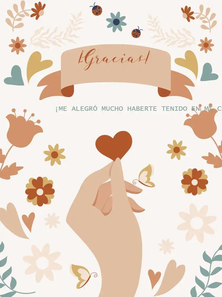 Invitación Tarjeta De Agradecimiento Presencia Adulto Floral Encuentro – tema Tarjeta floral, delicado, femenino, rosa, moderno