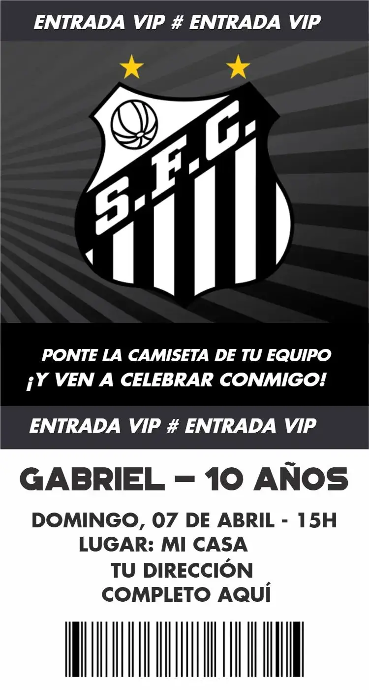 Invitación Entrada Santos