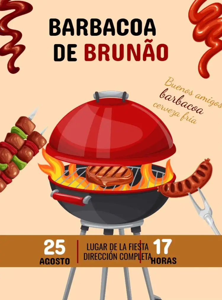 Invitación Barbacoa para Adultos